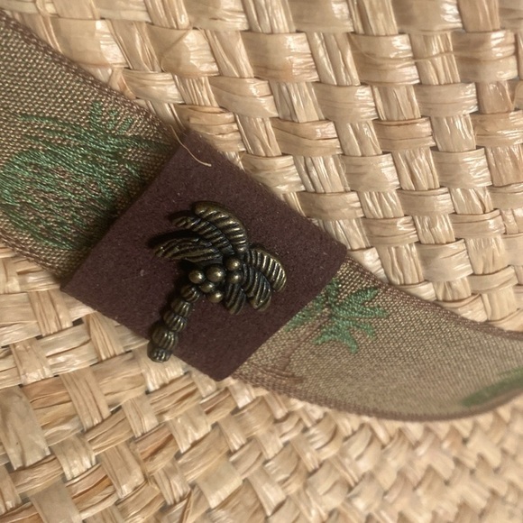 SCALA Straw Raffia Gamblers Wide Brim Straw Hat Natural Neutral New with tags - Picture 5 of 11